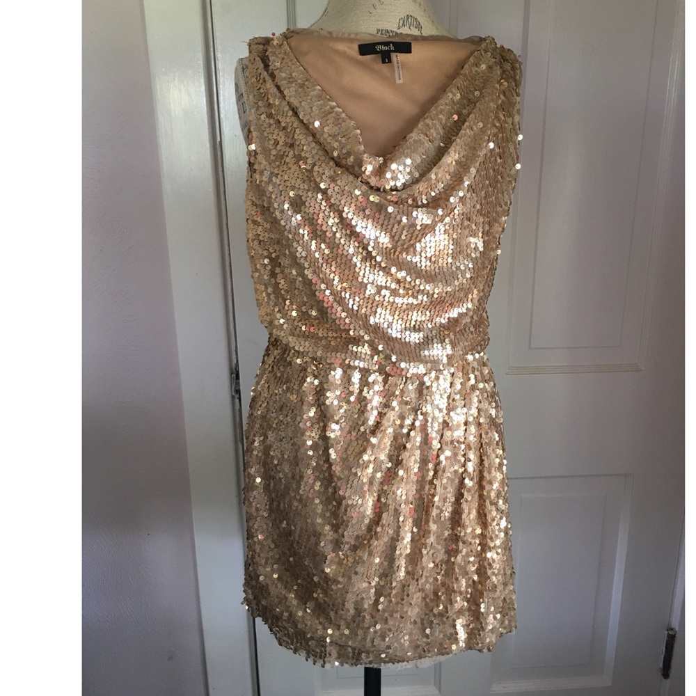 Black brand Gold Sequin Dress